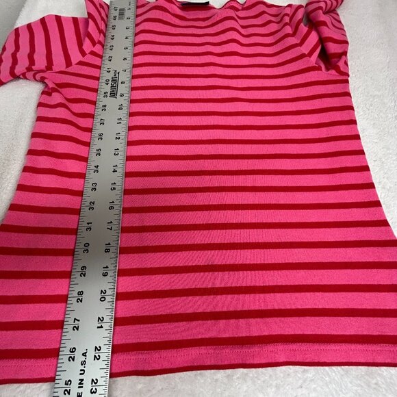 Saint James L'atelier Women's Pink Striped Pullover Shirt Top Cotton Size 8 - Picture 8 of 8